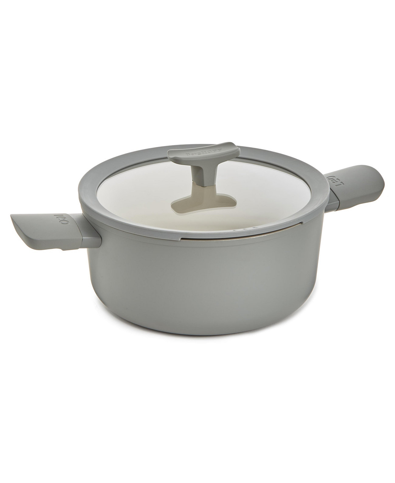 Balance Non-stick Ceramic Stockpot 10", 4.6qt. With Glass Lid, Recycled Aluminum BergHOFF