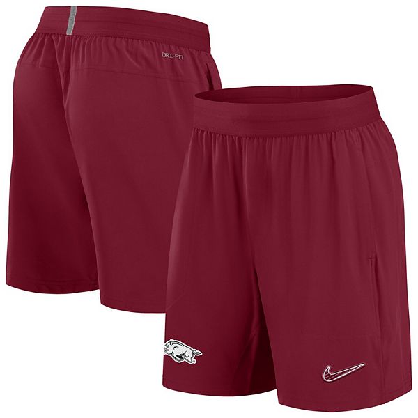 Men's Nike Cardinal Arkansas Razorbacks 2024/25 Sideline Performance Woven Shorts Nike