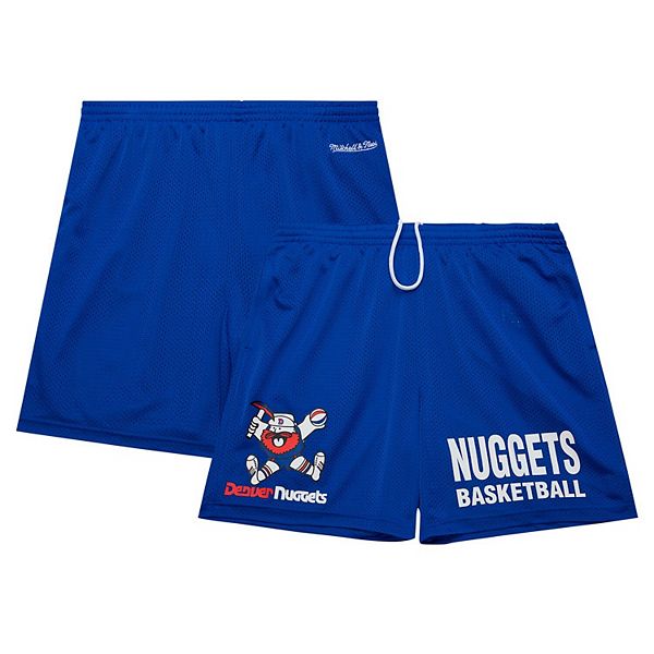 Men's Mitchell & Ness Royal Denver Nuggets Hardwood Classics Gameday Mesh Shorts Mitchell & Ness