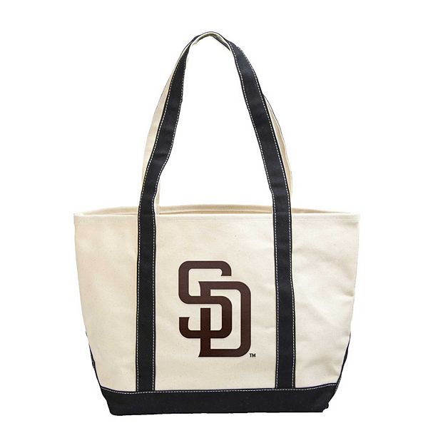 Сумка-тоут из плотного холста San Diego Padres с открытым отделением и двумя ручками Logo Brand