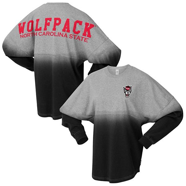 Унисекс футболка с длинными рукавами Spirit Jersey NC State Wolfpack с омбре эффектом и логотипом команды Spirit Jersey