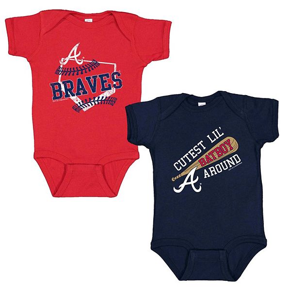 Infant Soft as a Grape Atlanta Braves 2-Pack Bodysuit Set Soft As A Grape