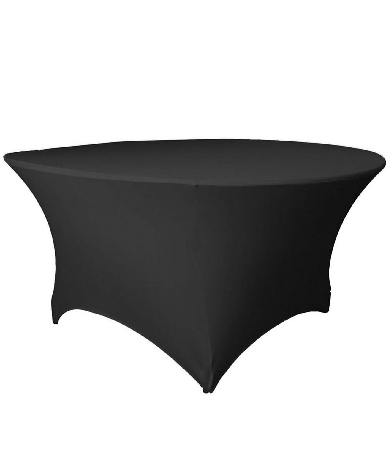 60-Inch Round Spandex Tablecloth Stretch Fit, Wrinkle-Resistant, Perfect for 30-Inch High Tables Slickblue