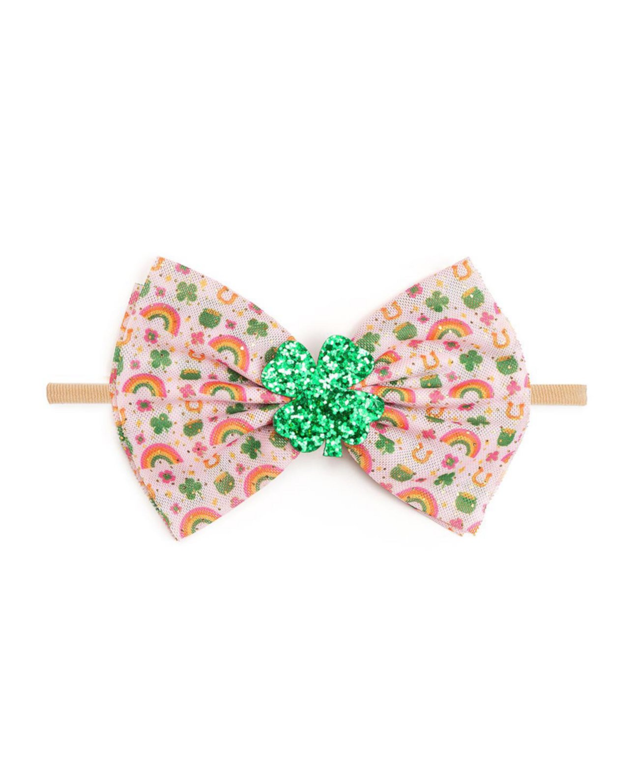 Baby Girl's Lucky Doodle St. Patrick's Day Tulle Bow Baby Headband Sweet Wink