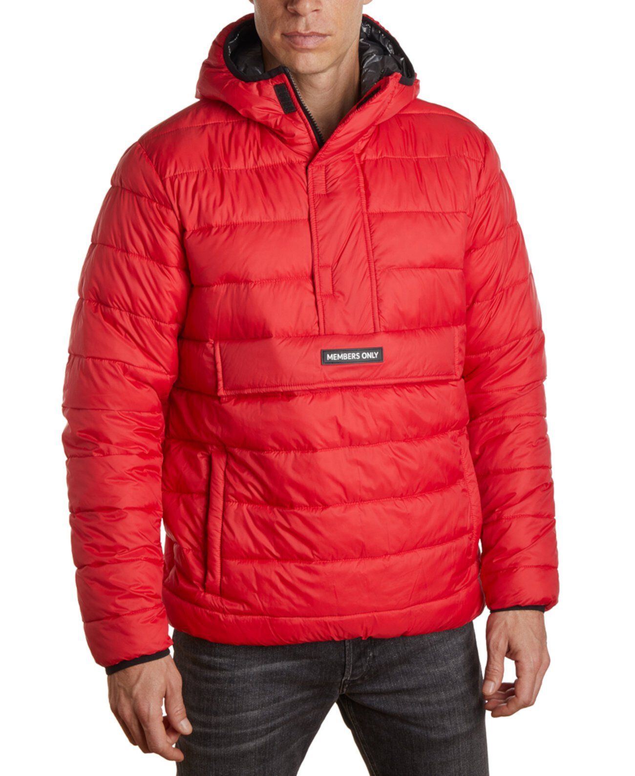 Men's Popover Puffer Jacket Members Only