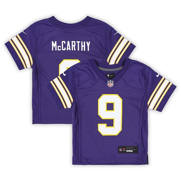 Детская фиолетовая футболка с коротким рукавом Nike J.J. McCarthy для Minnesota Vikings, 100% полиэстер NFL