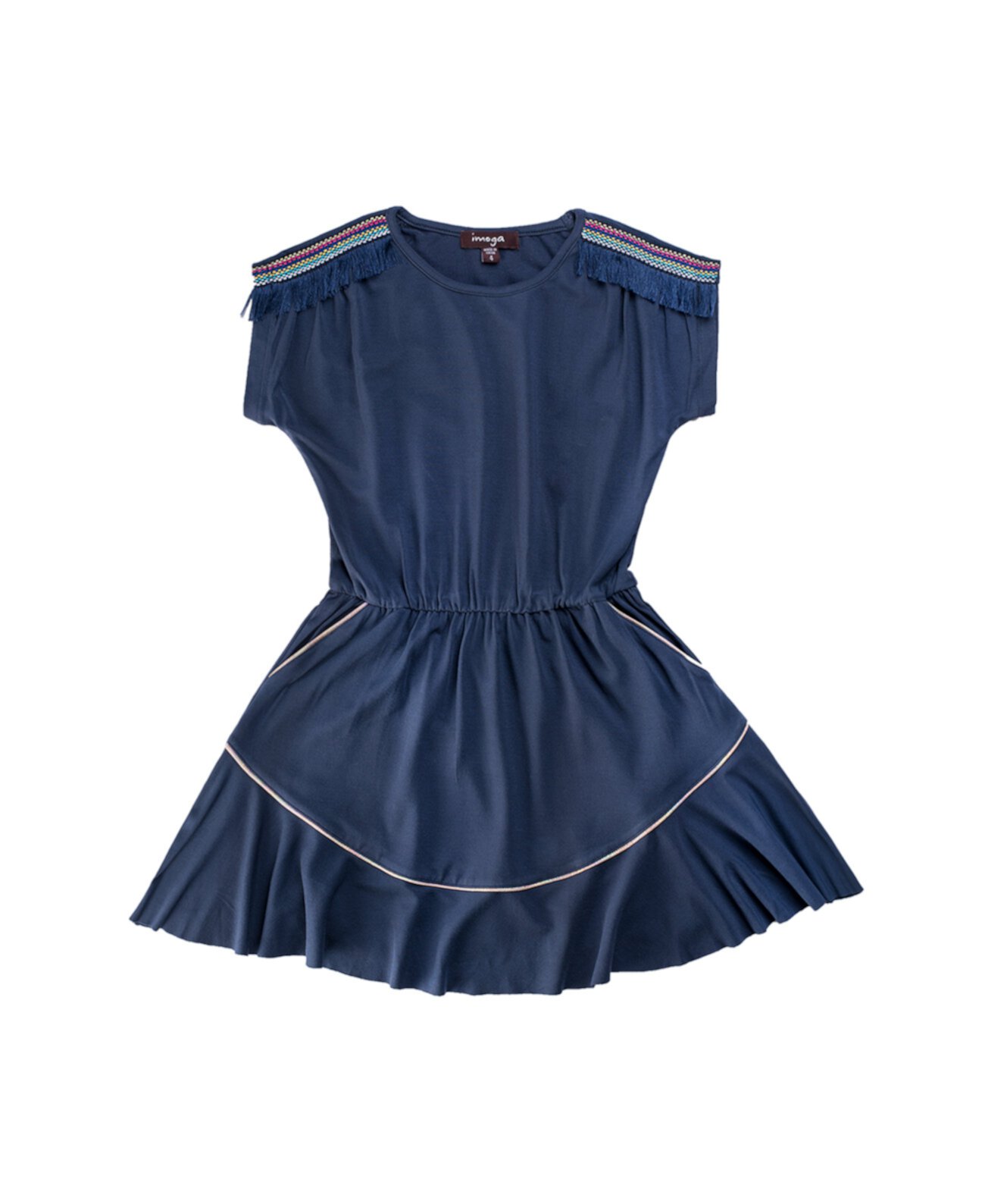 Child Liana Navy Viscose Jersey Dress IMOGA Collection