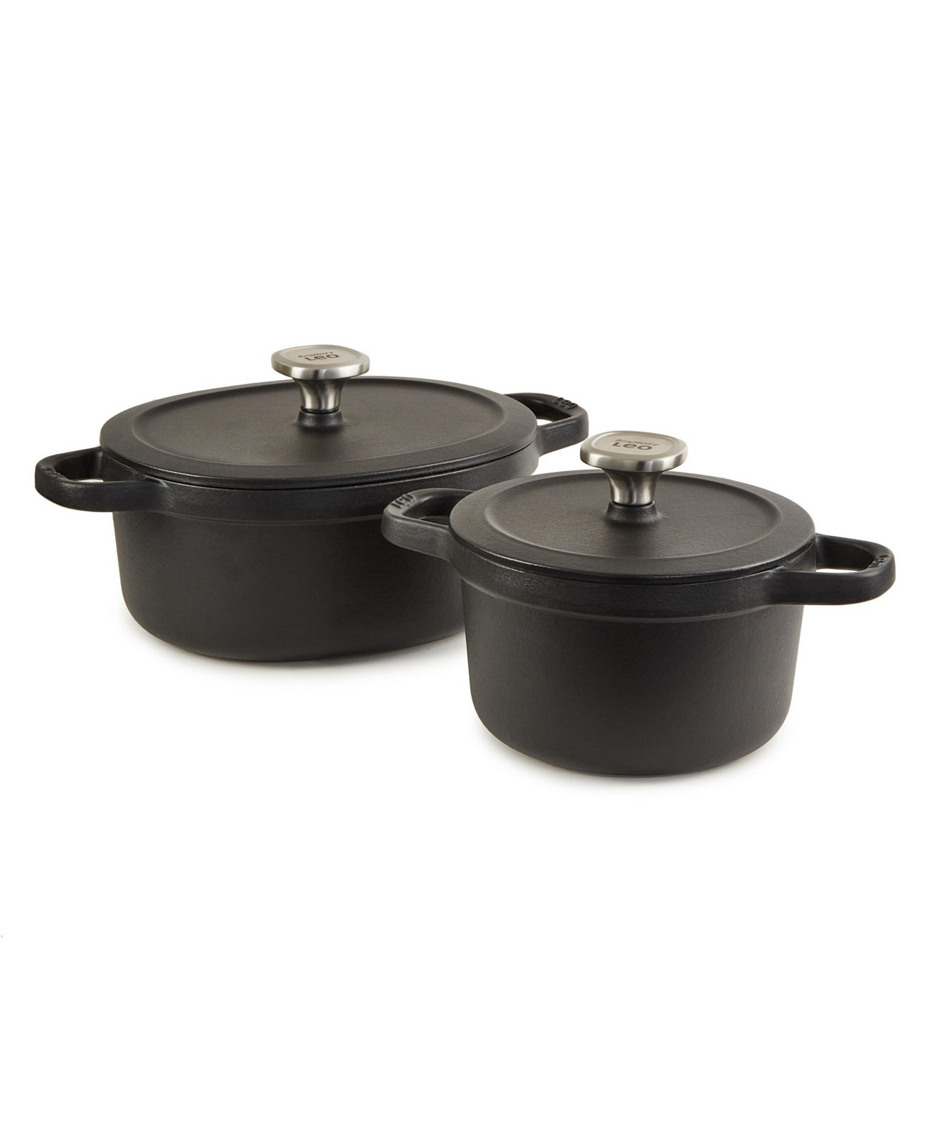 Leo Graphite 4pc Cast Iron Stockpot Set BergHOFF