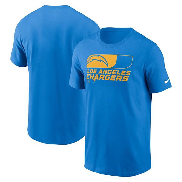 Мужская футболка Nike Air Essential Los Angeles Chargers в цвете Powder Blue с круглым вырезом, 100% хлопок NFL