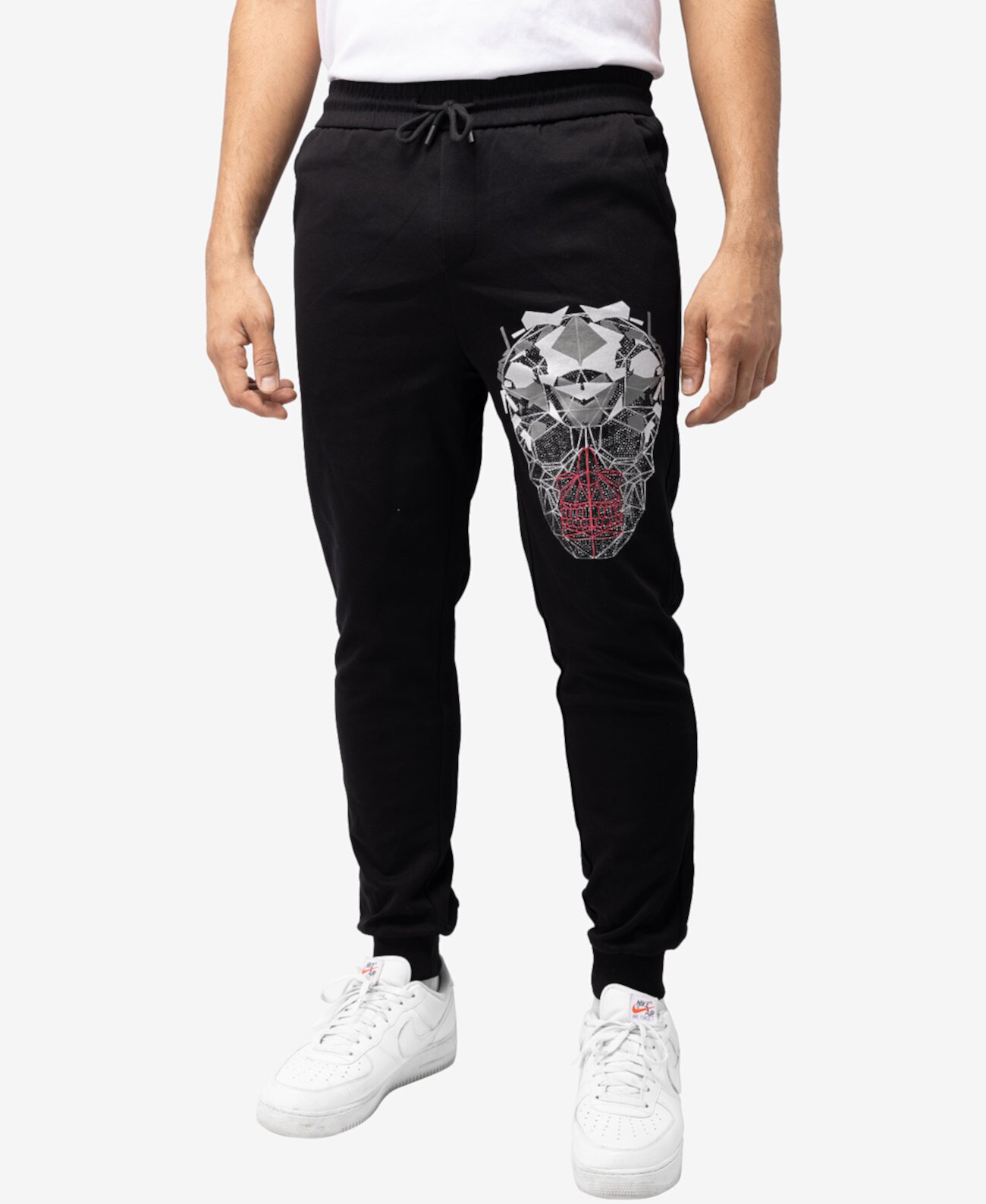 Men's Rinestone Embellished Skull Jogger Spring + Mercer