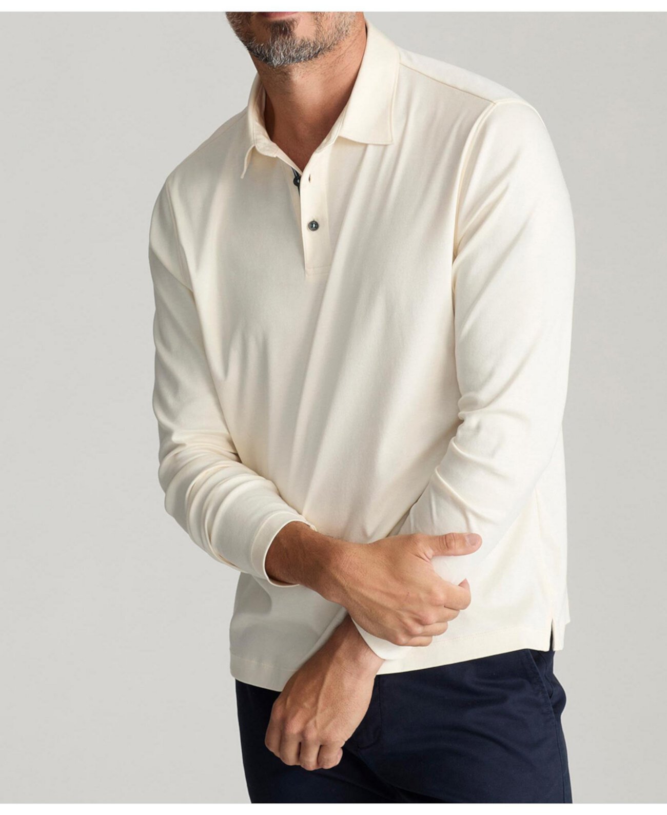 Men's Wrinkle-Free Long Sleeve Damaschino Polo UNTUCKit