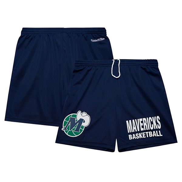 Men's Mitchell & Ness Navy Dallas Mavericks Hardwood Classics Gameday Mesh Shorts Mitchell & Ness