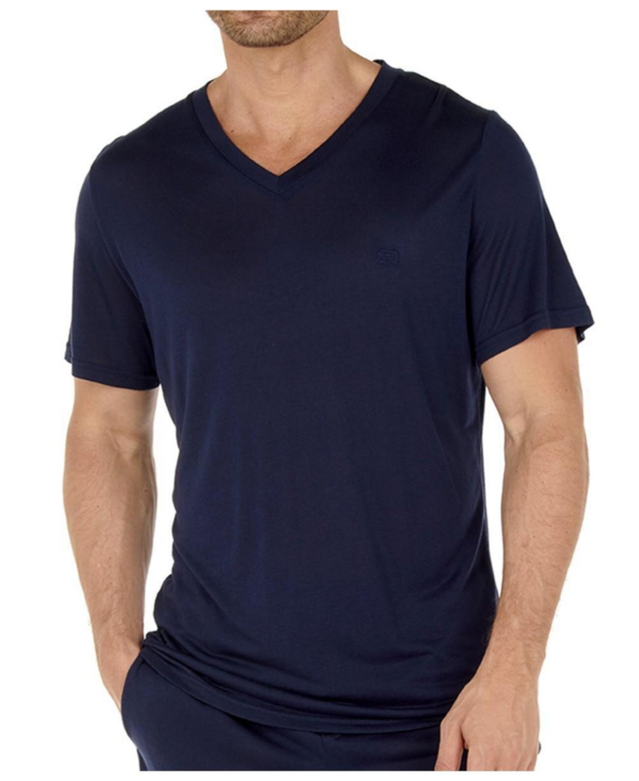 Men's Cocooning Short Sleeve V-Neck T-Shirt Hom Usa