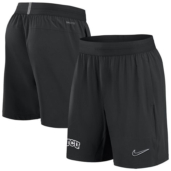 Men's Nike Black TCU Horned Frogs 2024/25 Sideline Performance Woven Shorts Nike