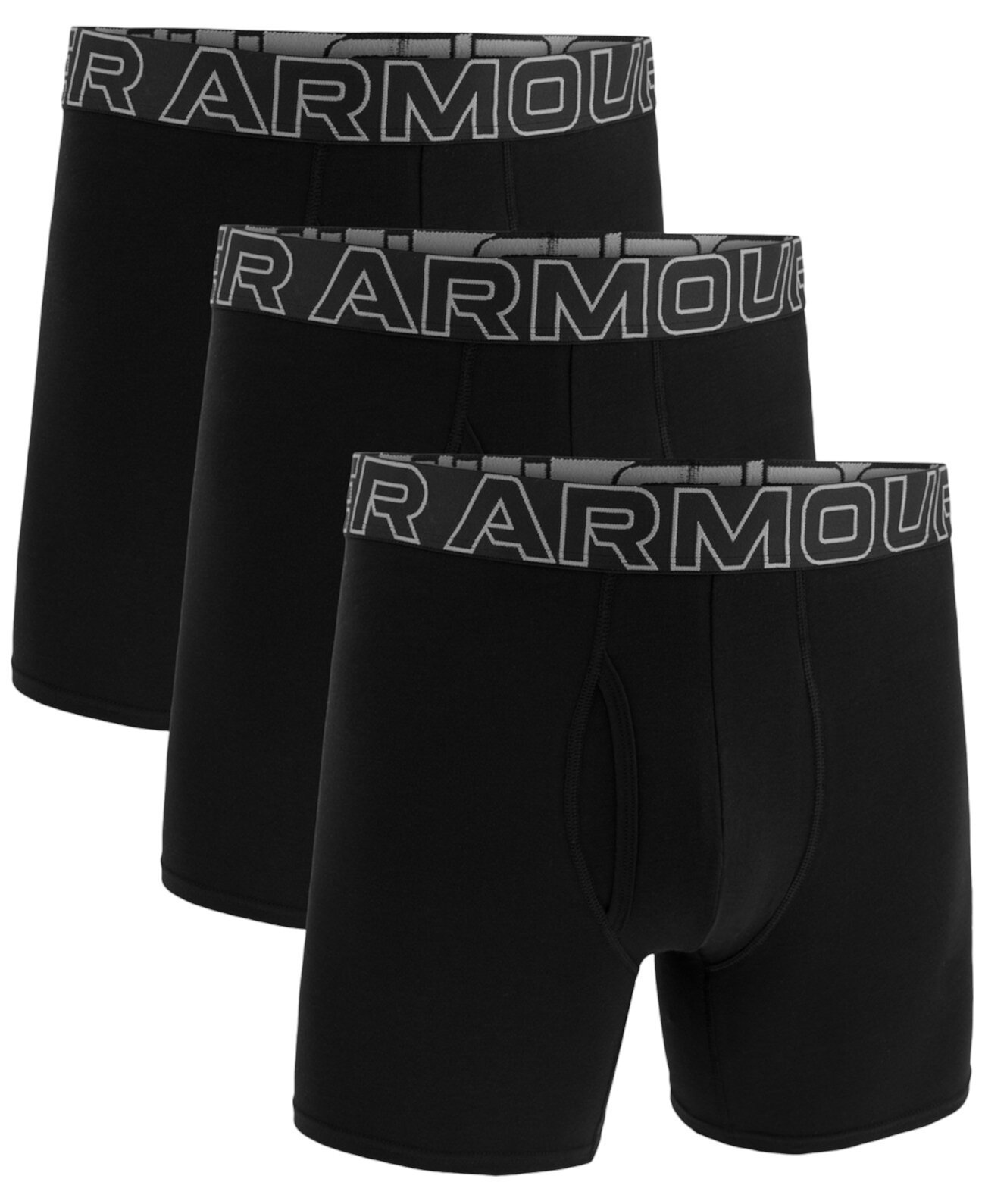 Men's Performance Solid 6" Boxer Briefs - 3-pack Under Armour