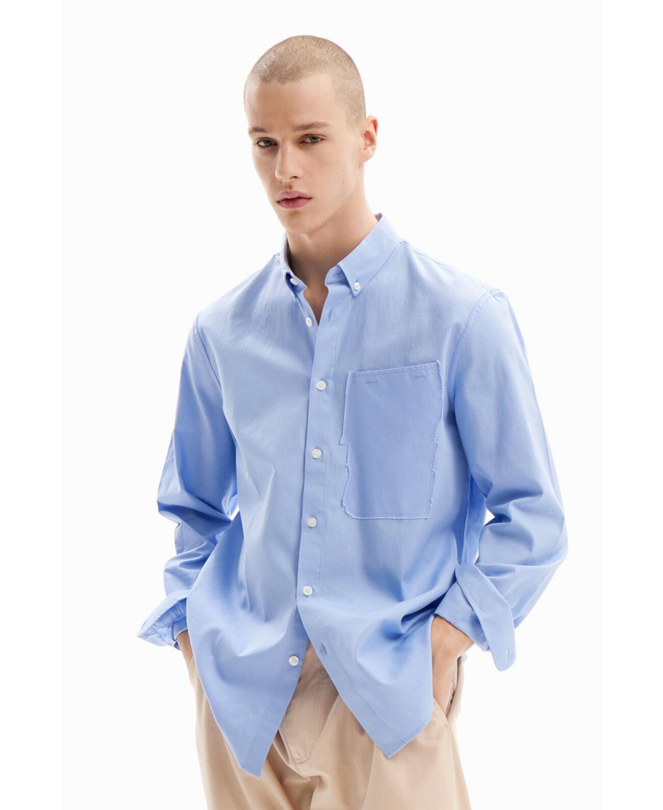 Men's Patchwork poplin shirt Desigual