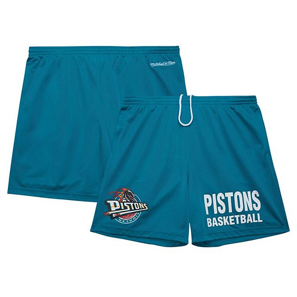 Men's Mitchell & Ness Teal Detroit Pistons Hardwood Classics Gameday Mesh Shorts Mitchell & Ness