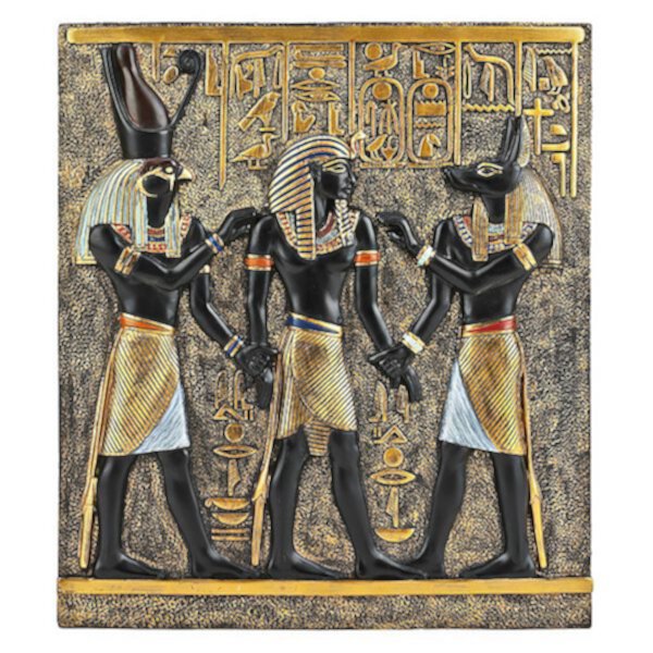 Rameses I Between Horus And Anubis Egyptian Wall Frieze Design Toscano