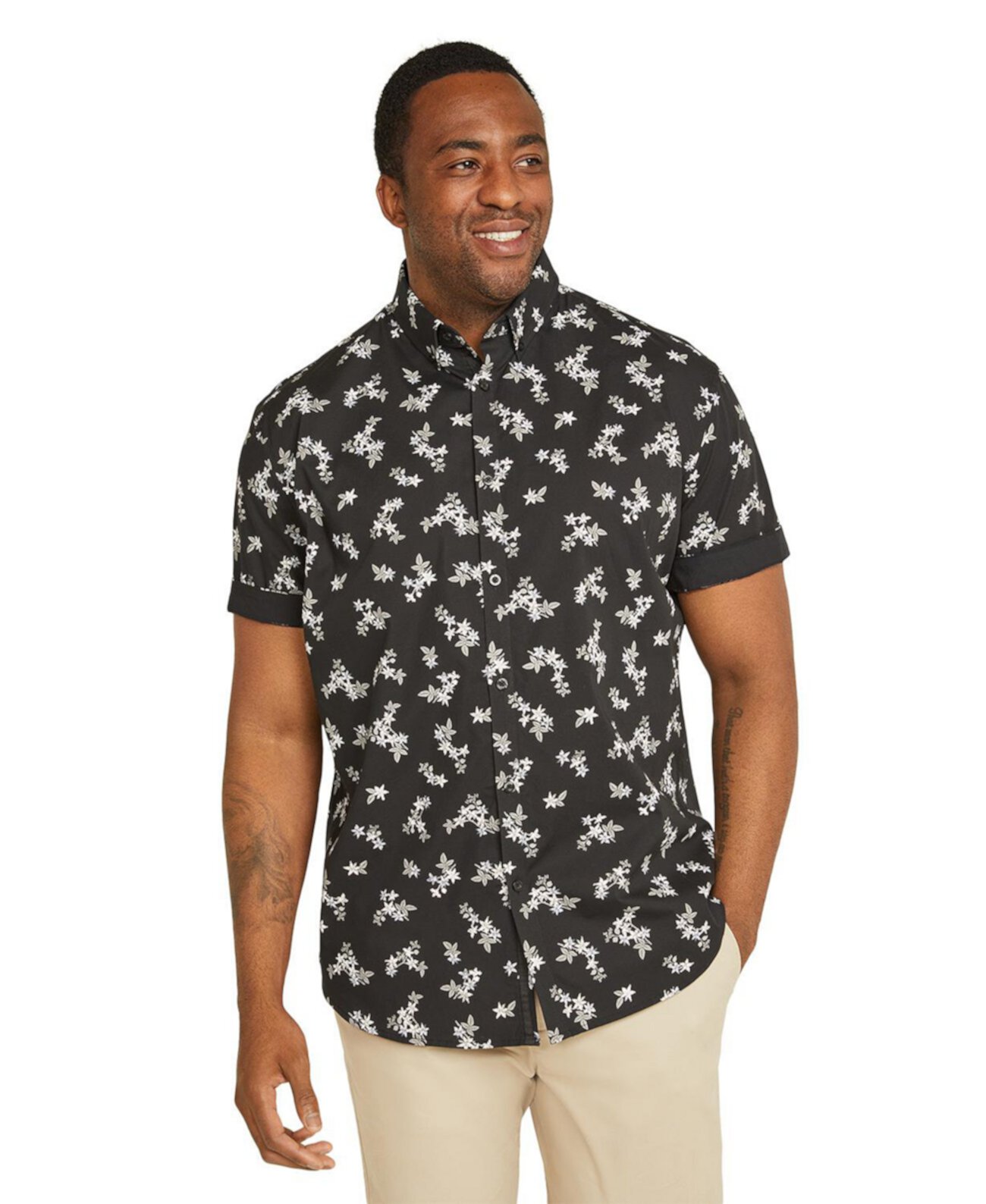 Big & Tall George Print Stretch Shirt Johnny Bigg