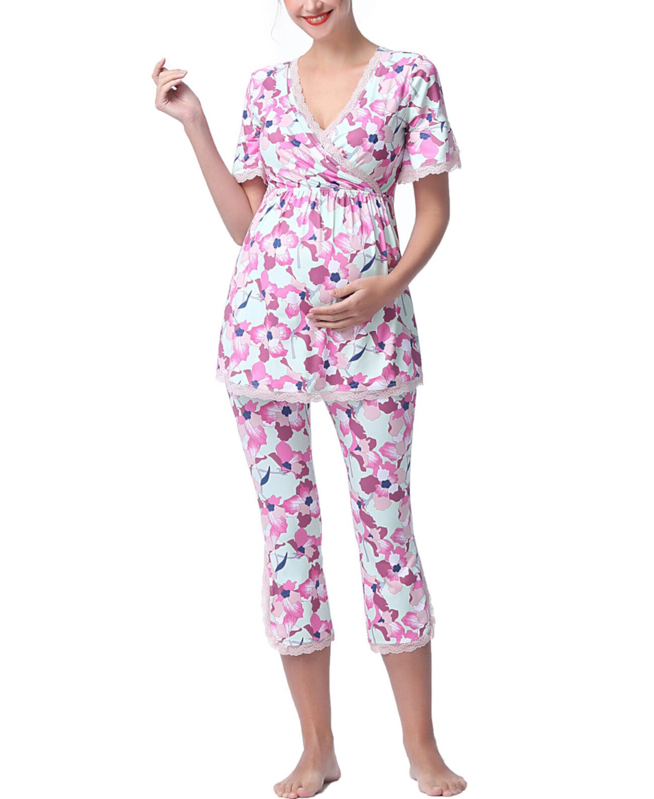 Maternity Koi Nursing Pajama Set Kimi and Kai