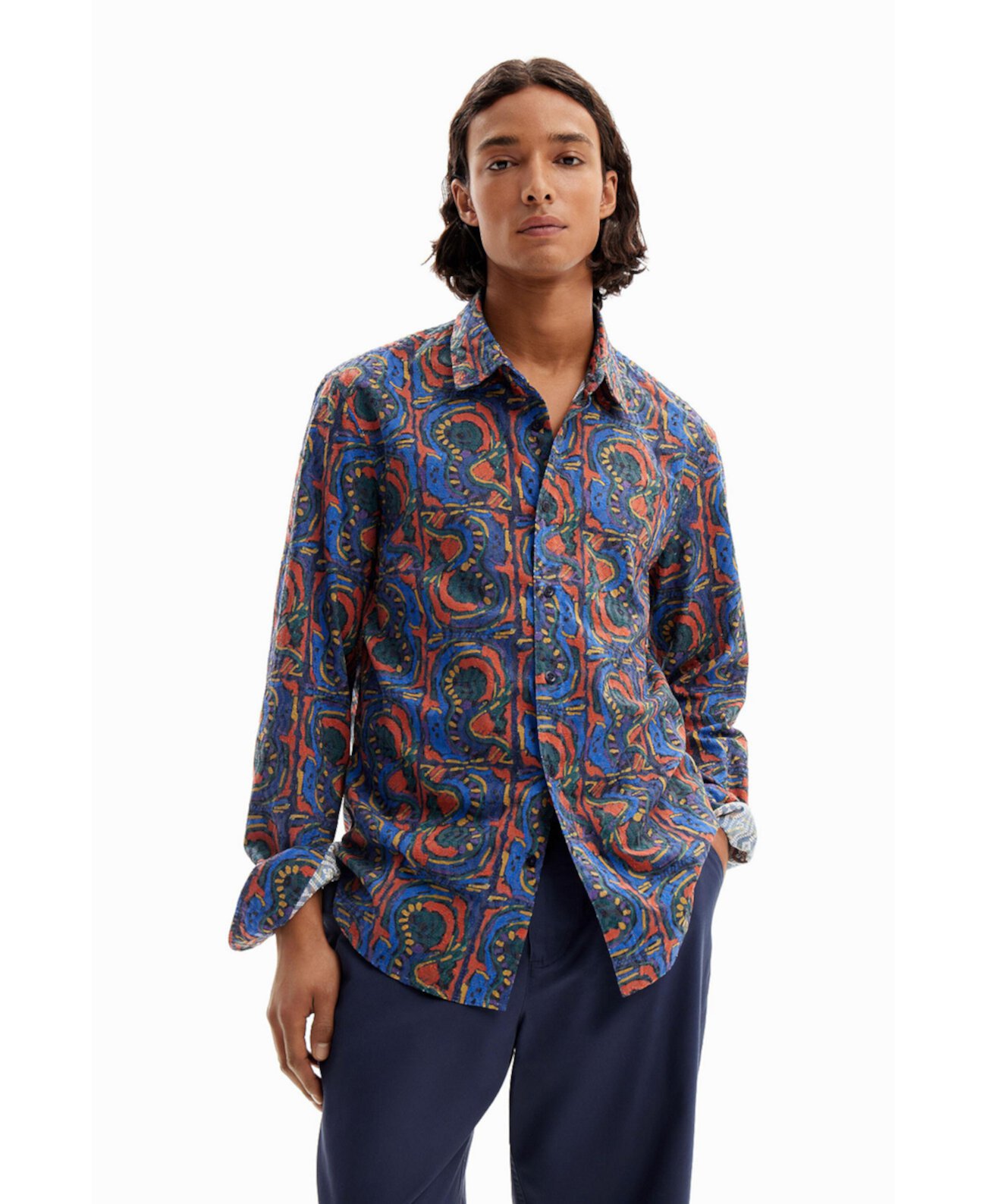 Men's Arty embroidered shirt Desigual