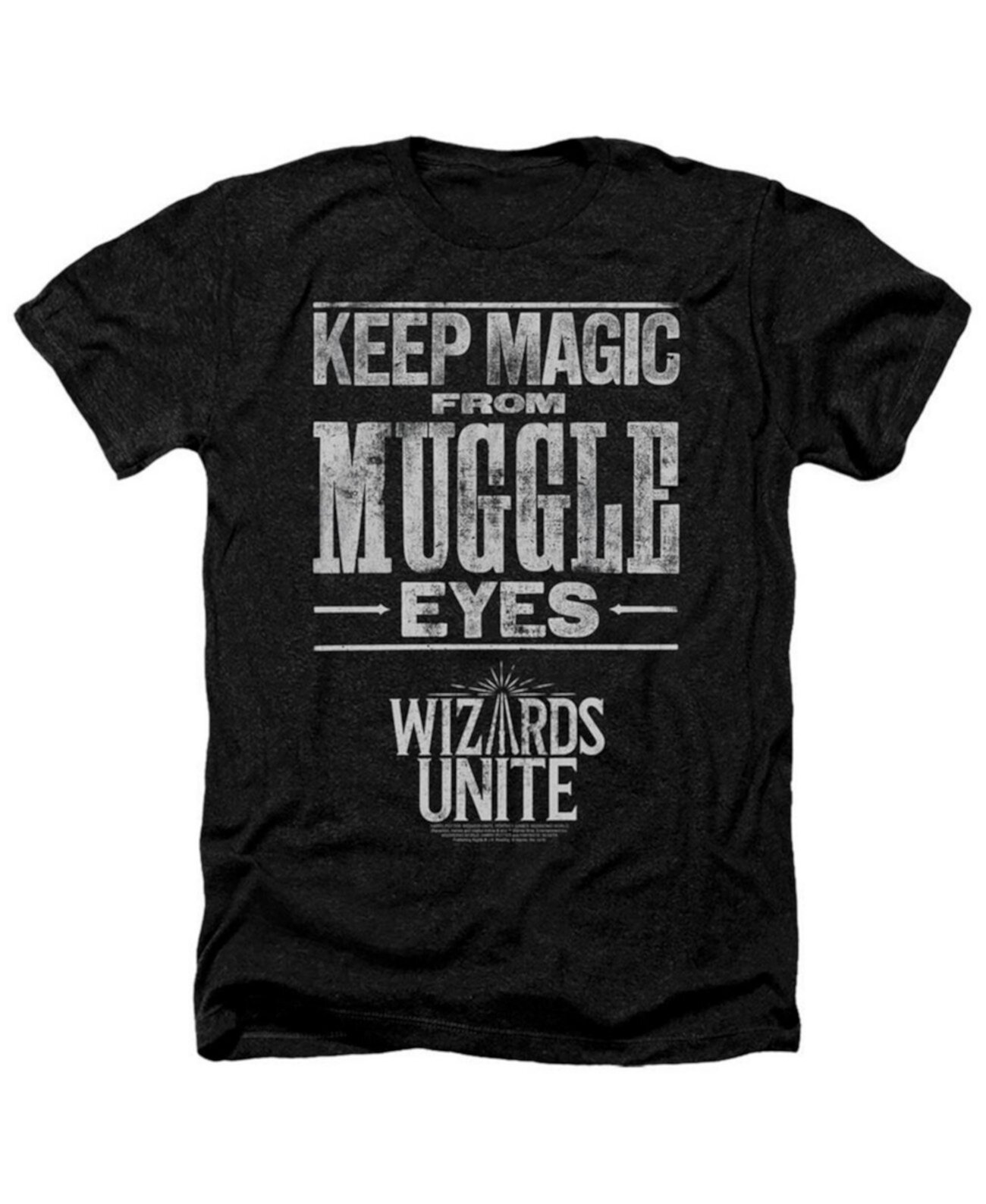 Men's Wizards Unite Hidden Magic Adult Heather Tee / T-Shirt Harry Potter