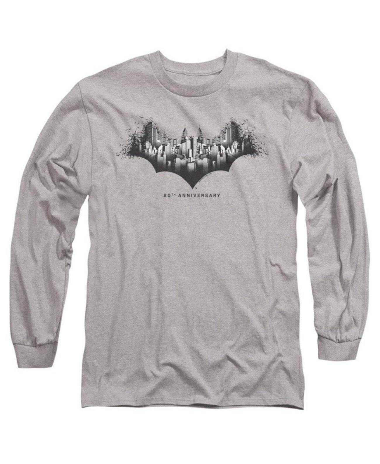 Men's Gotham Shield Long Sleeve Adult Tee / T-Shirt Batman