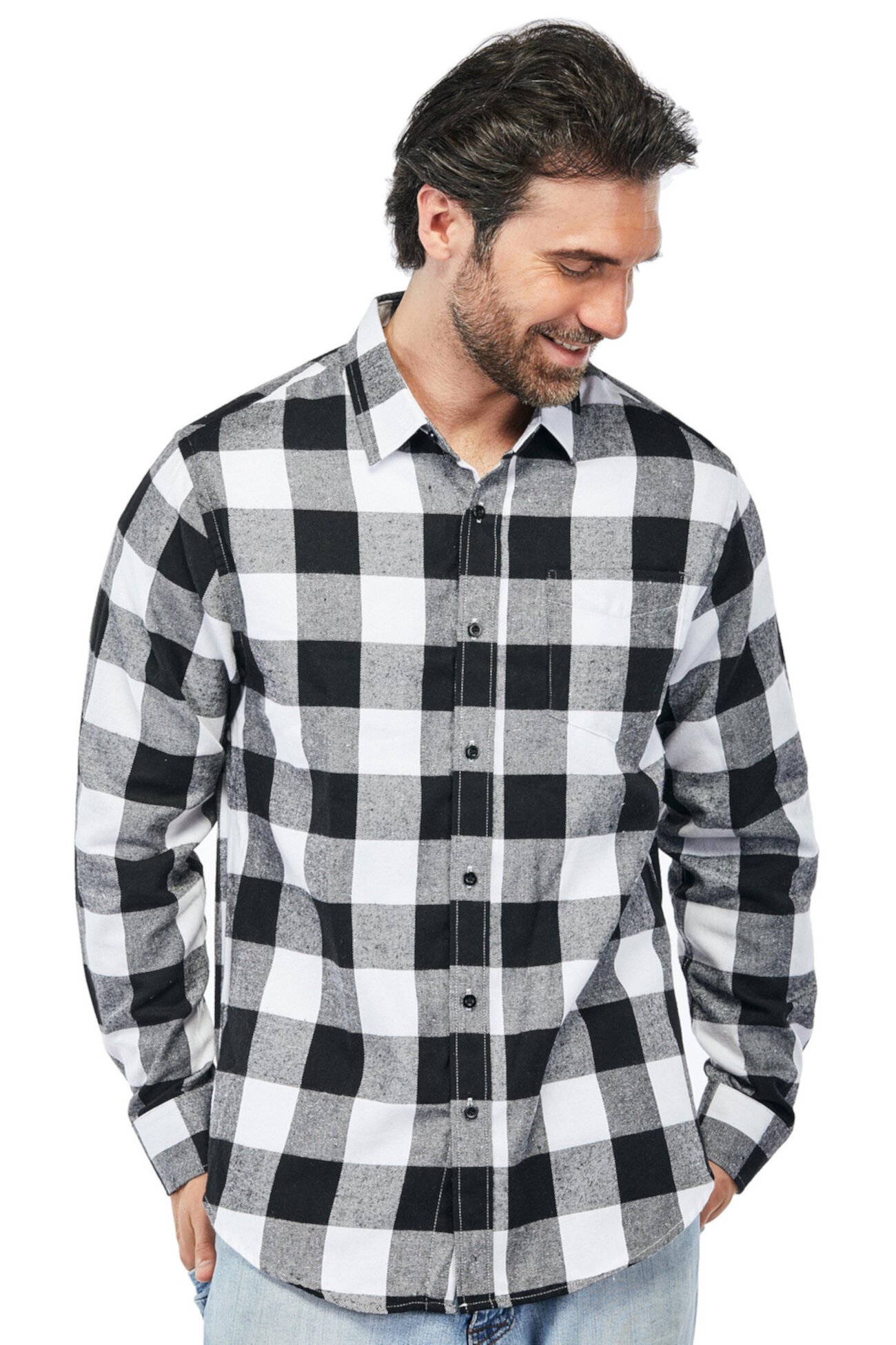 Big & Tall Button Down Classic Fit Flannel Shirt Braveman