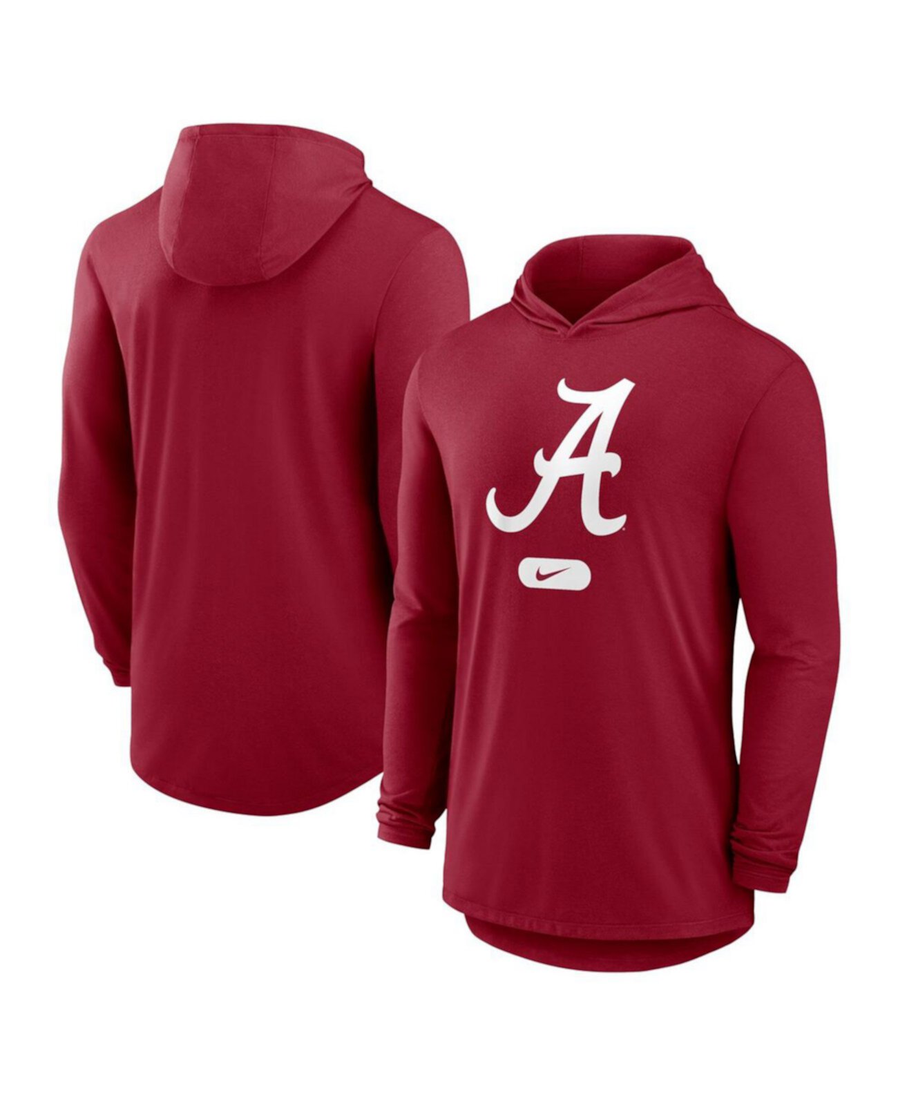 Men's Crimson Alabama Crimson Tide Lightweight Performance Long Sleeve Hoodie T-Shirt Nike