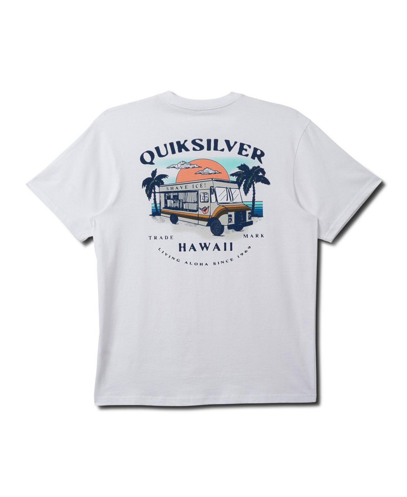 Мужская футболка Quiksilver Hi Shave Ice с короткими рукавами, 100% хлопок, удобный крой Quiksilver