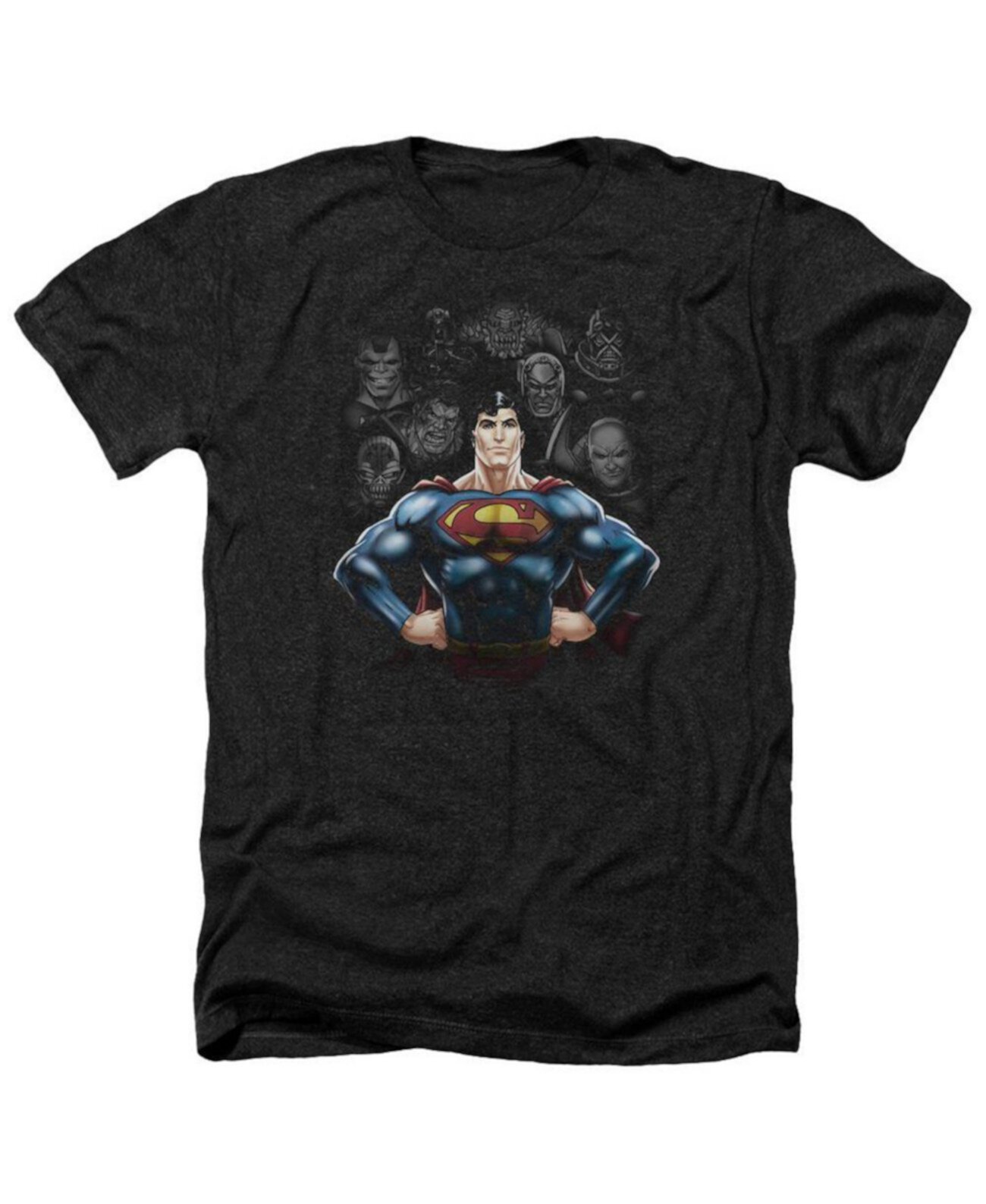 Men's Villains Adult Heather Tee / T-Shirt Superman