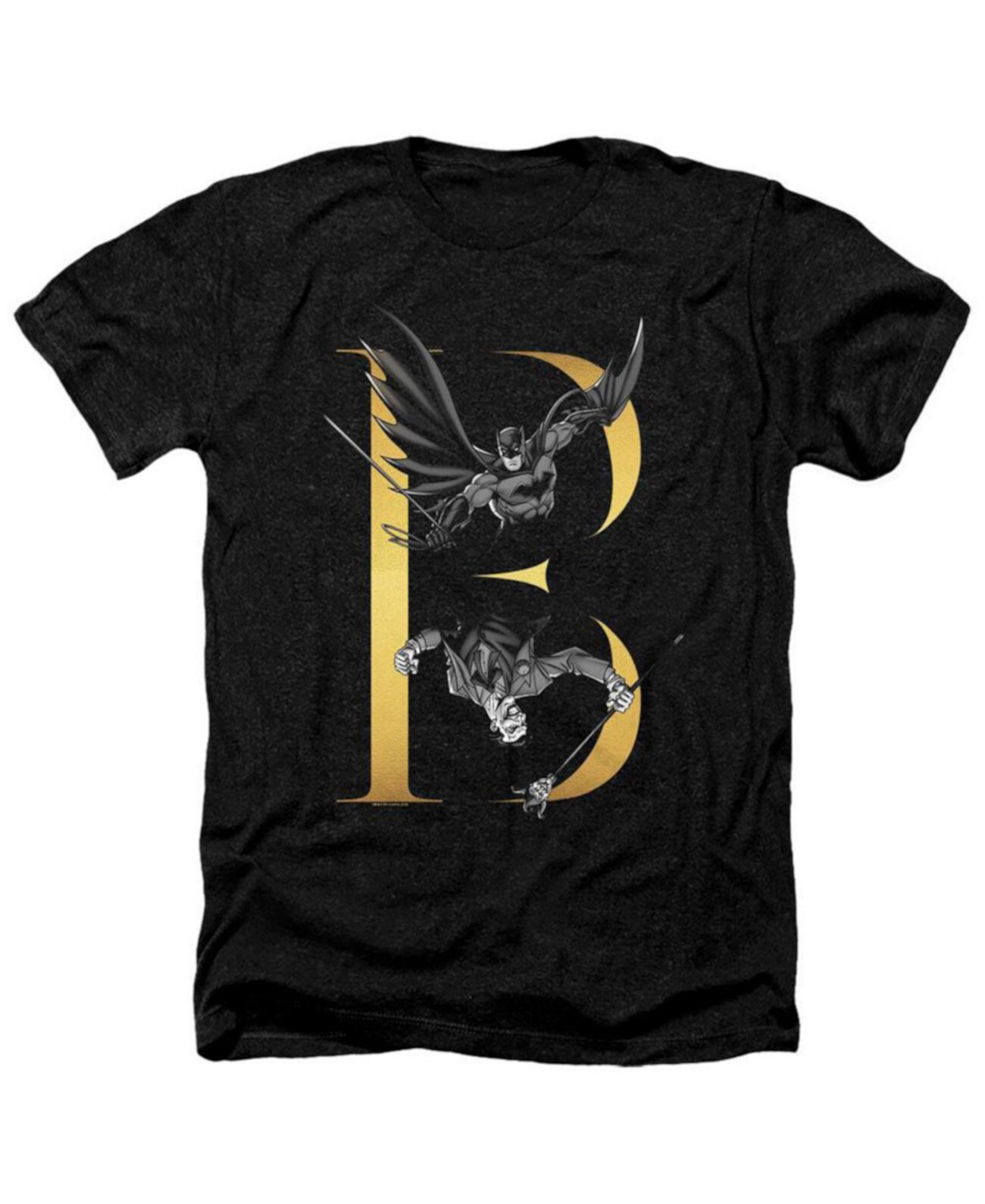 Men's B Adult Heather Tee / T-Shirt Batman