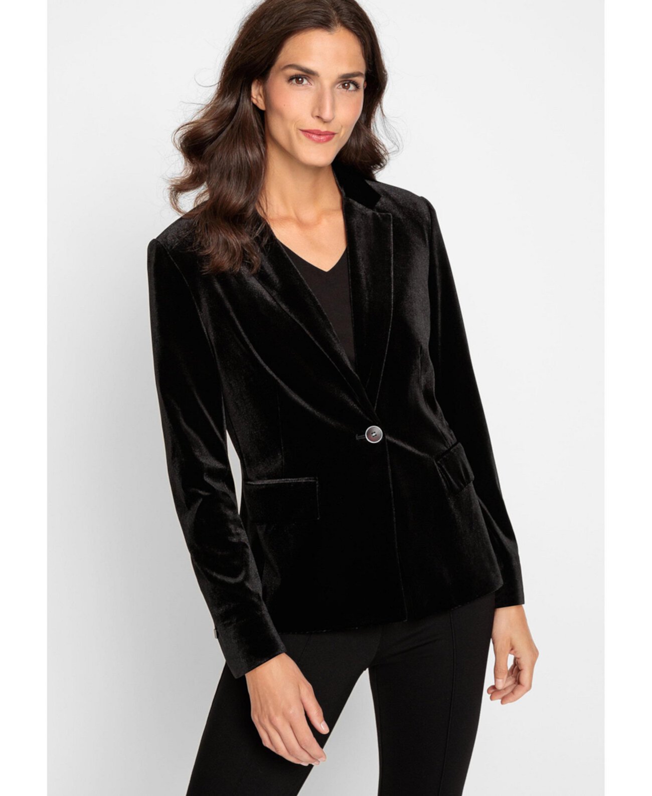 Women's Long Sleeve Velvet Blazer Olsen