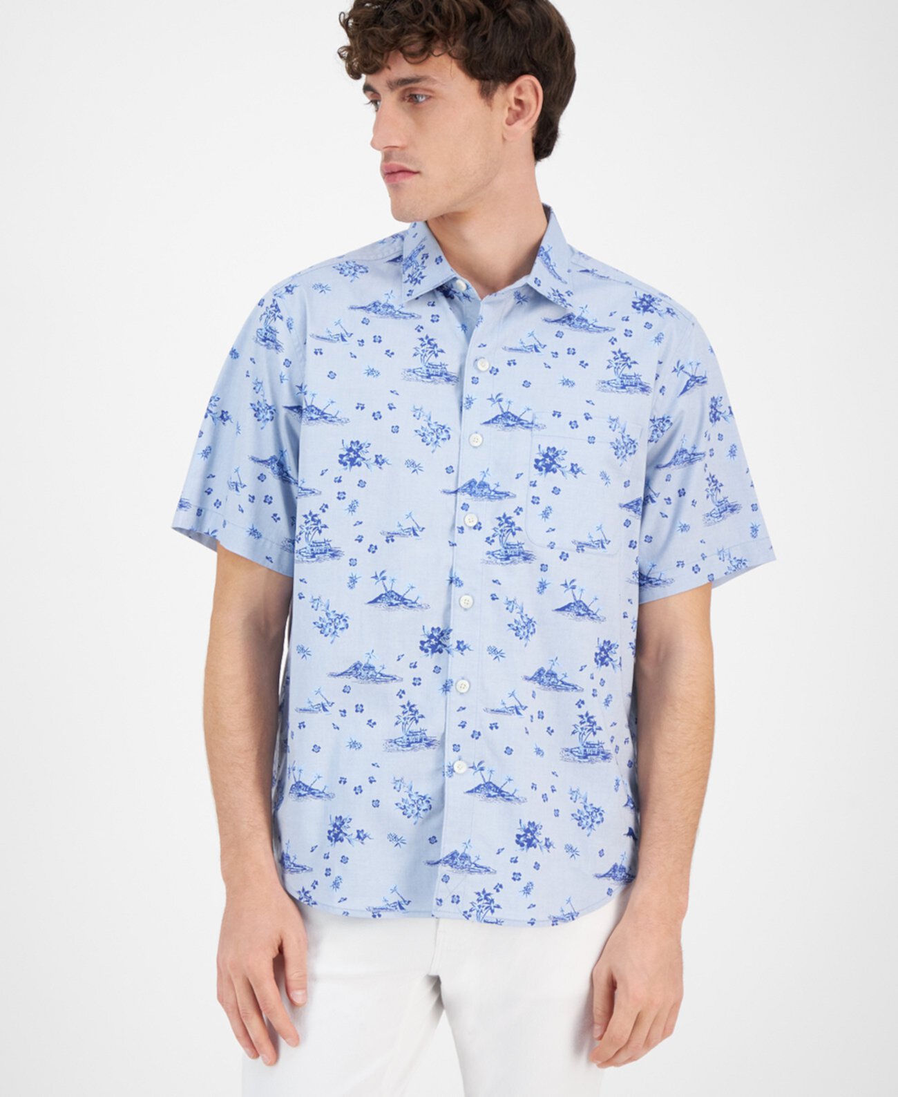 Men's Island Bound Chambray Short-Sleeve Shirt Tommy Bahama