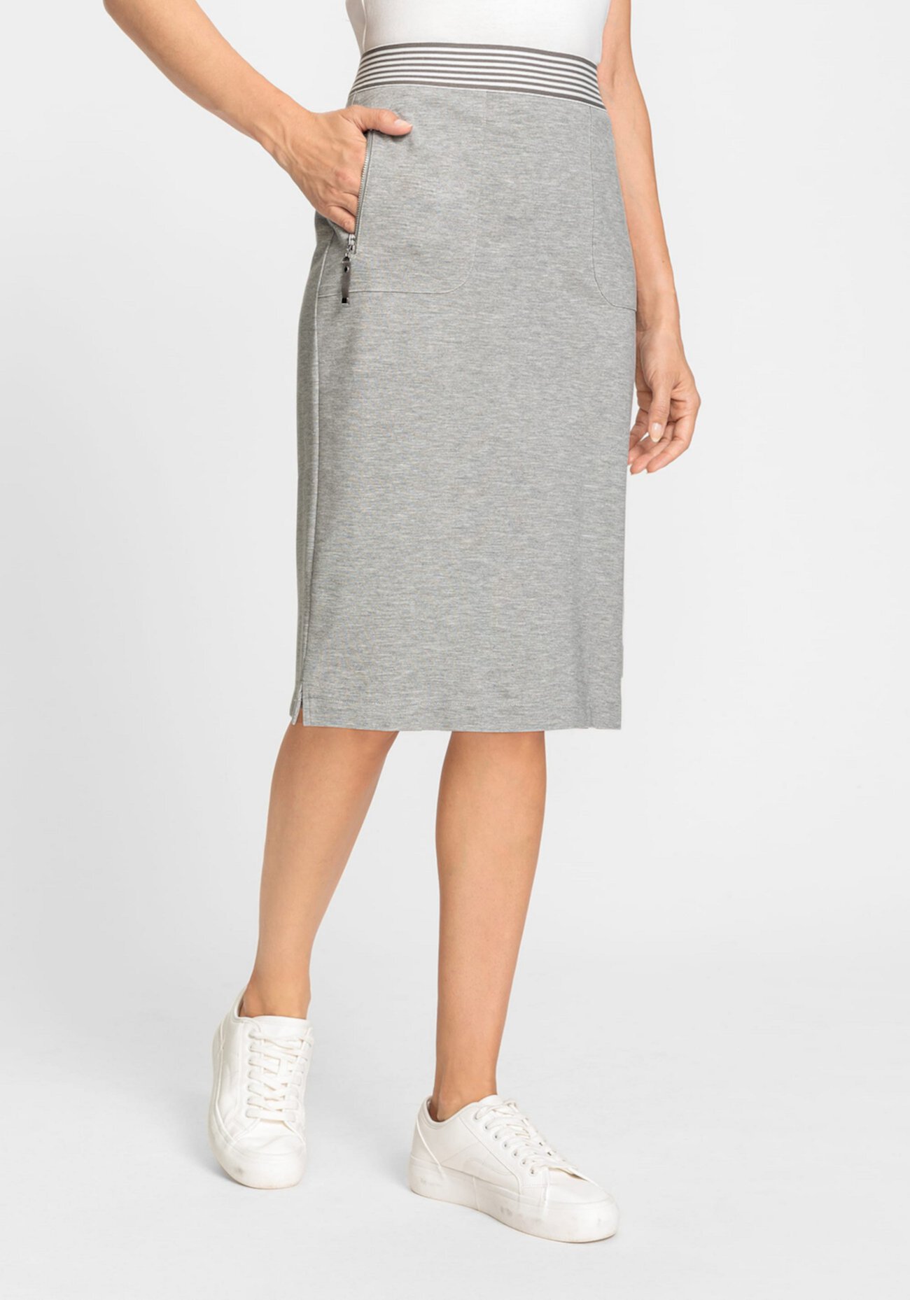 Jersey Knit Pull-On Skirt Olsen