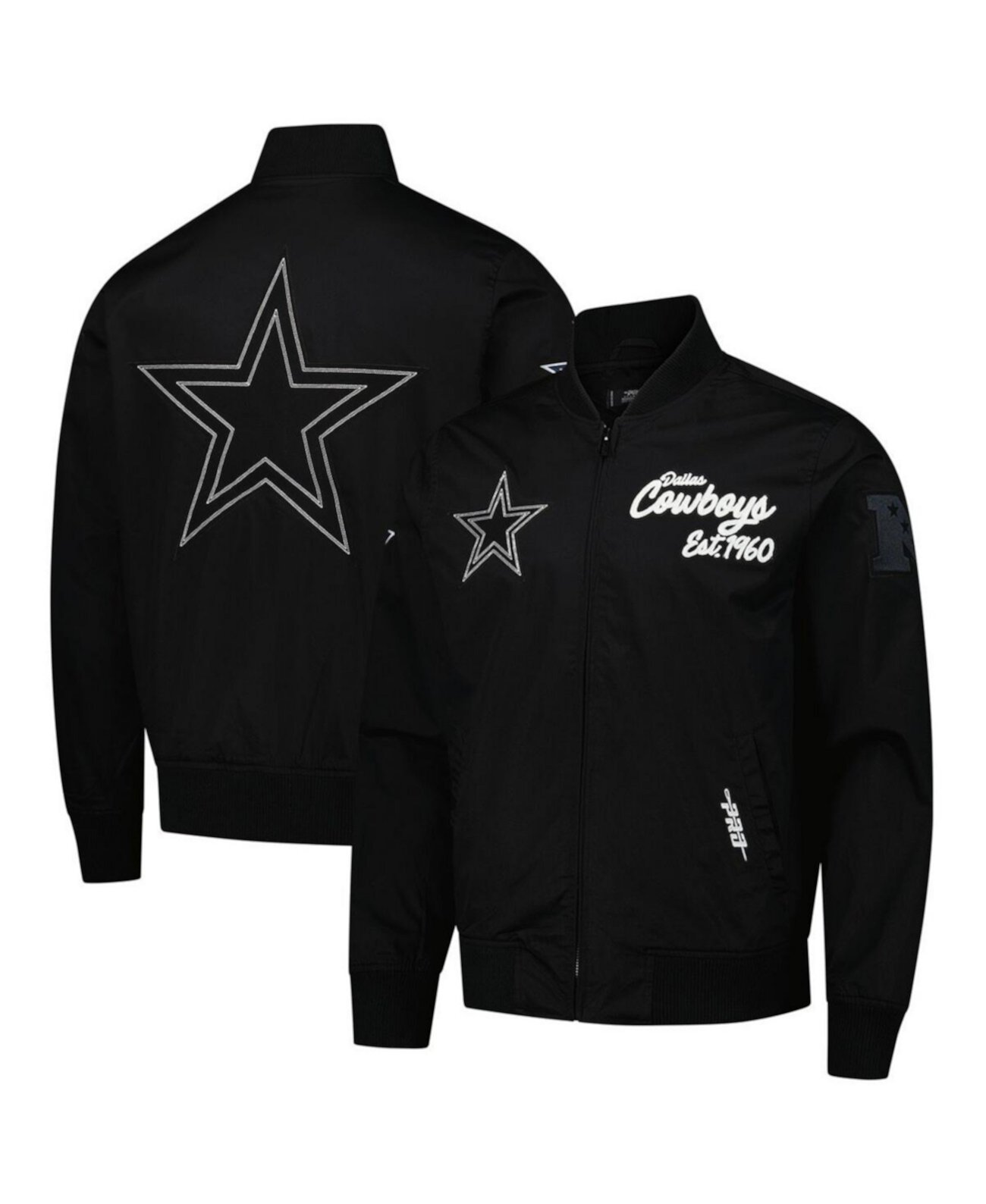 Men's Black Dallas Cowboys Paint The City Twill Full-Zip Jacket Pro Standard