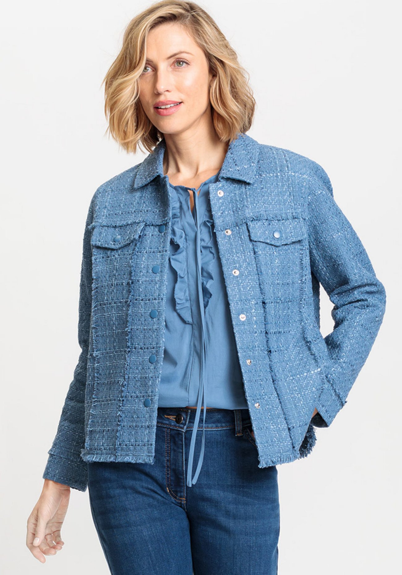 Women's Cotton Blend Tweed Jacket Olsen