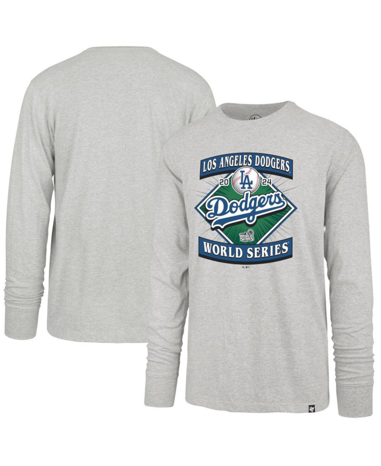 Men's Gray Los Angeles Dodgers 2024 World Series Franklin Long Sleeve T-Shirt '47 Brand