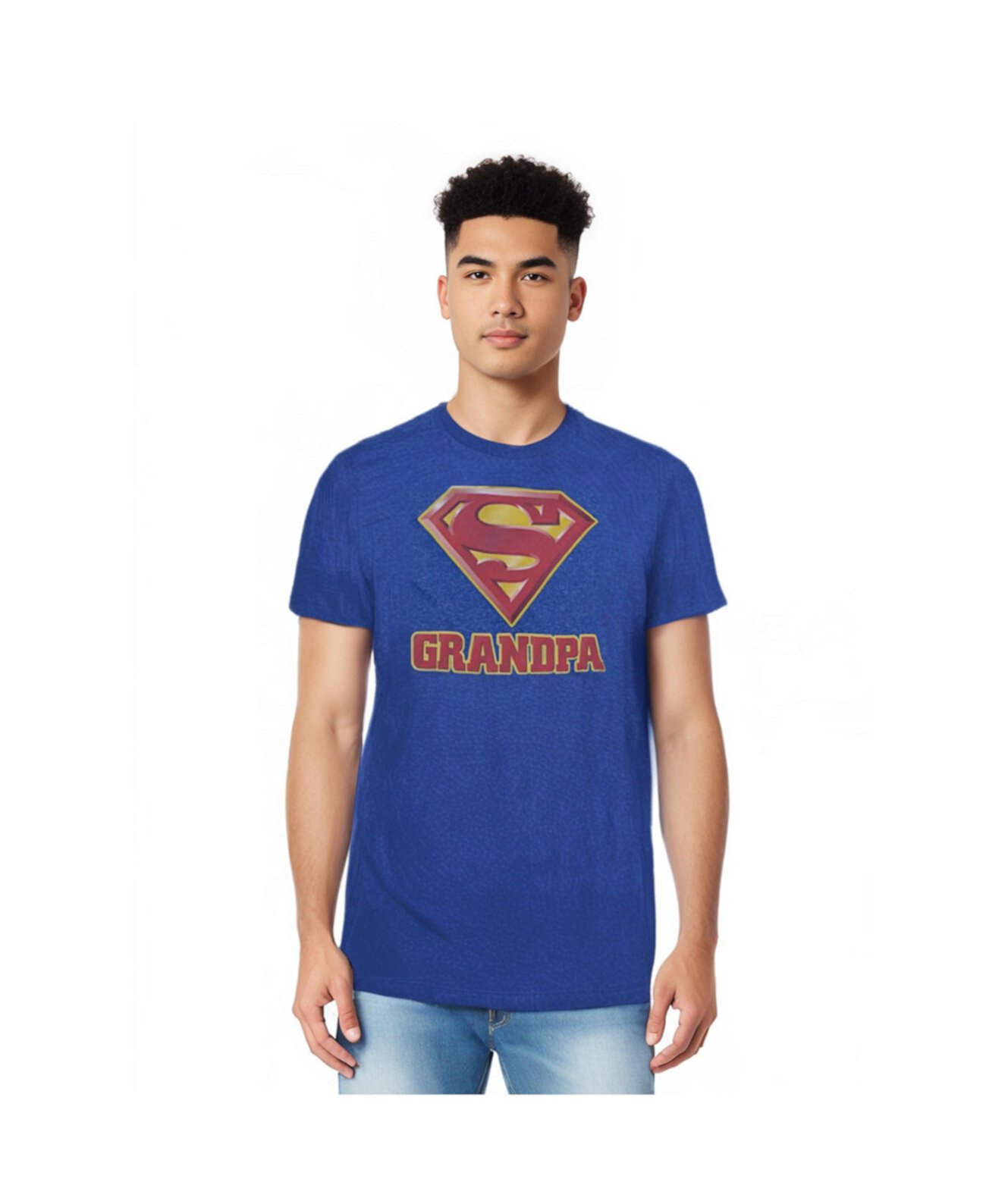 Men's Super Grandpa Adult Heather Tee / T-Shirt Superman