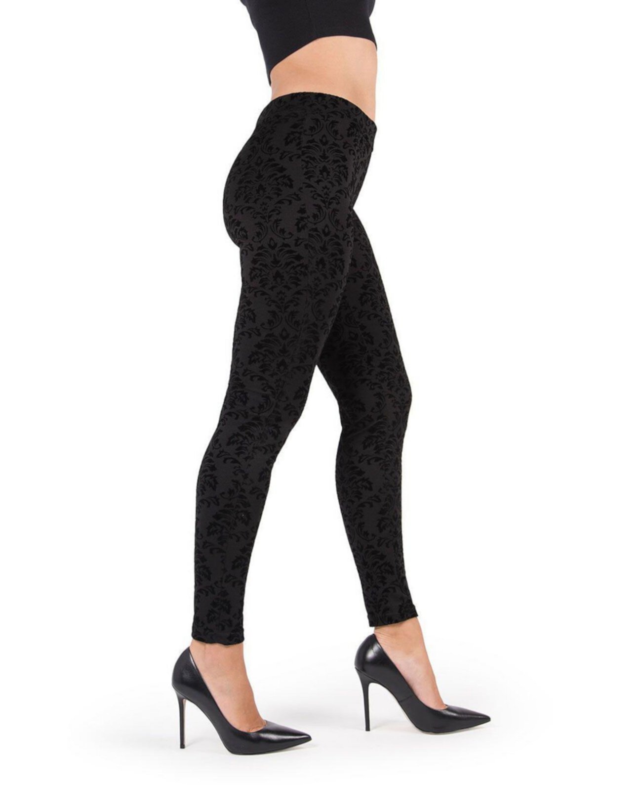 Women's Velvet Glory Damask Leggings Memoi