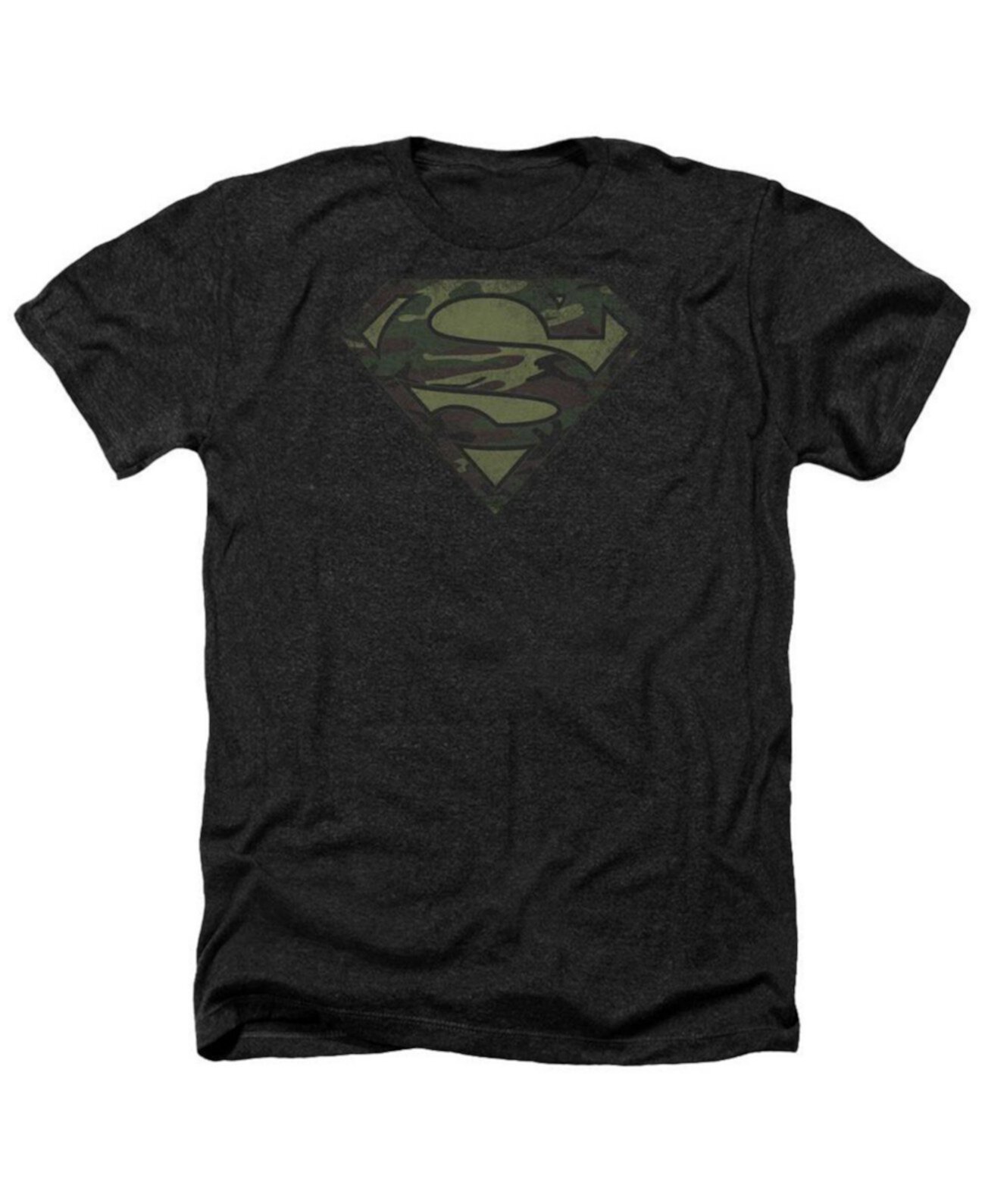 Men's Camo Logo Distressed Adult Heather Tee / T-Shirt Superman