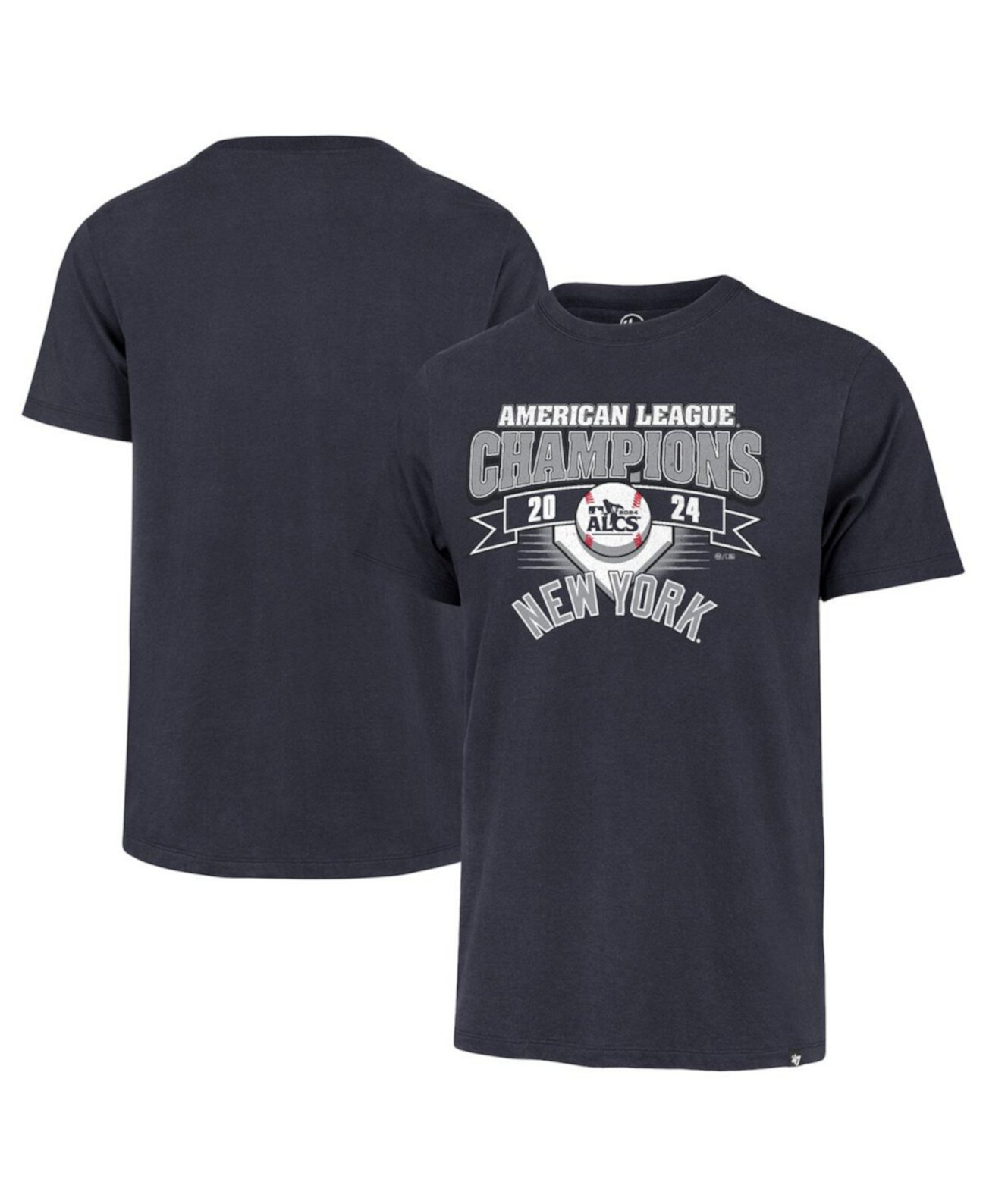 Men's Navy New York Yankees 2024 American League Champions Franklin T-shirt '47 Brand