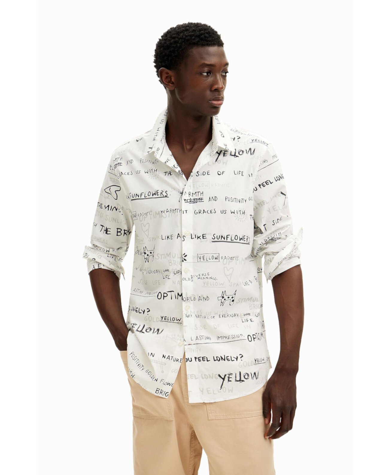 Men's Long-sleeve shirt with lettering Desigual