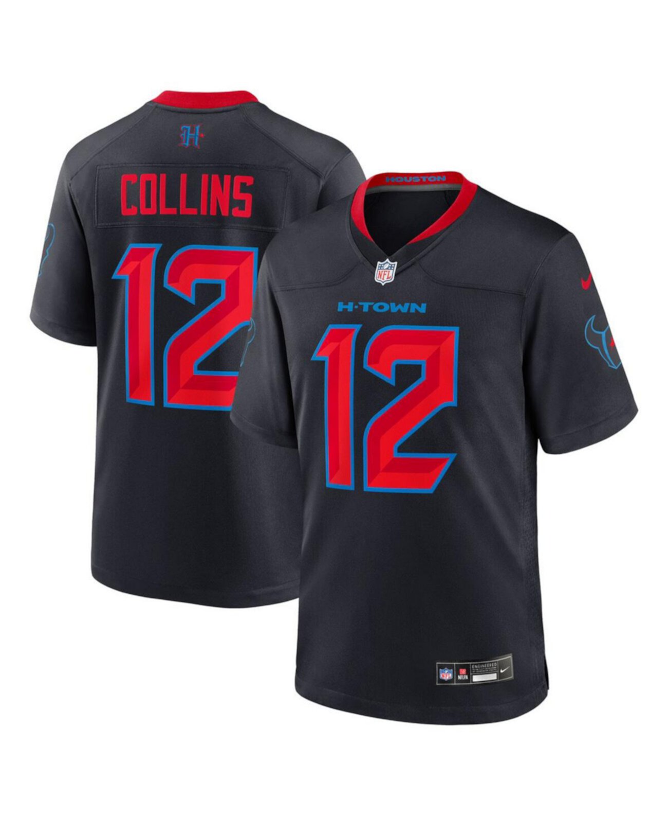 Men's Nico Collins Navy Houston Texans 2nd Alternate Game Jersey Nike