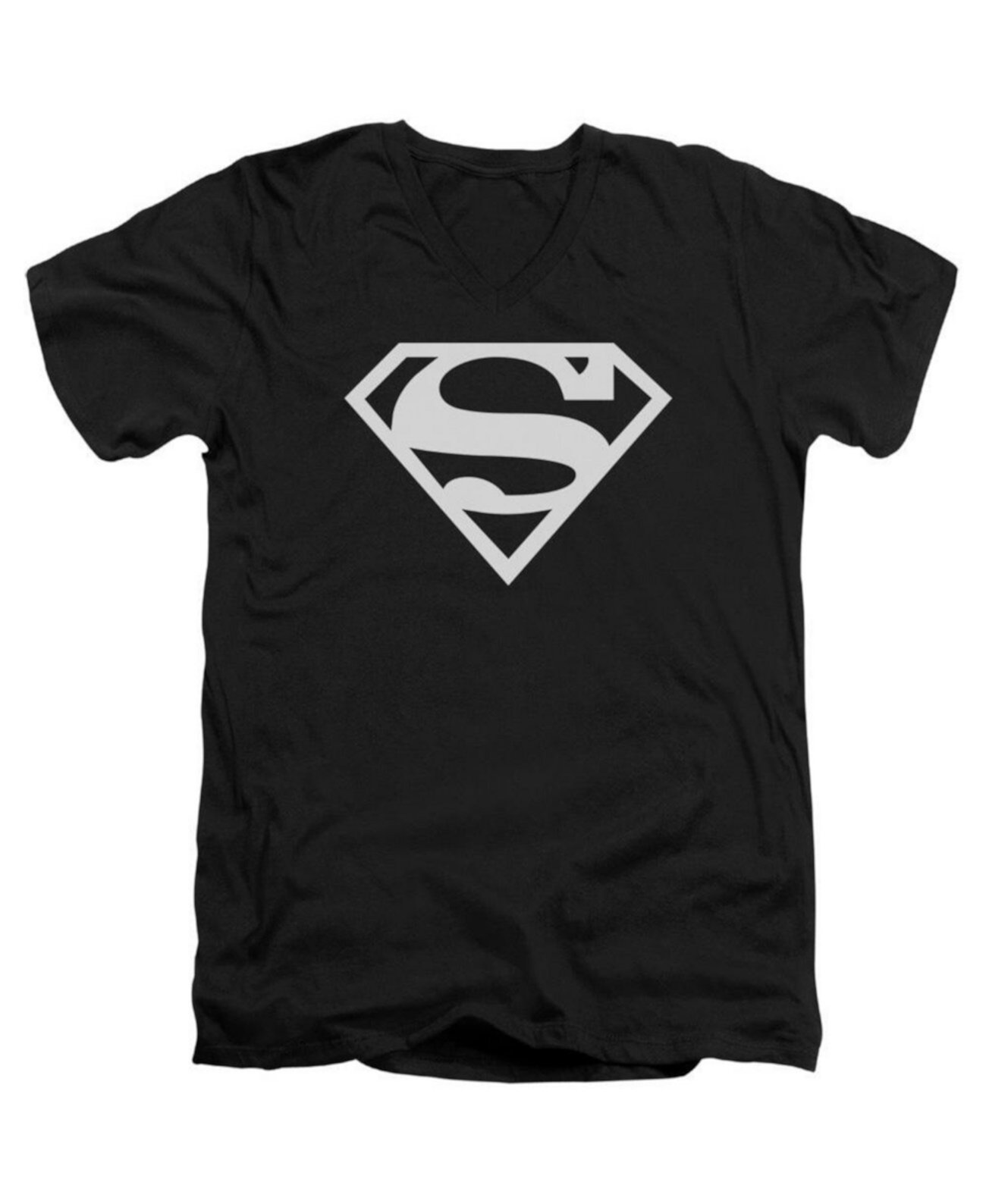 Men's Logo Short Sleeve Adult V Neck Premium Cotton Tee / T-Shirt Superman