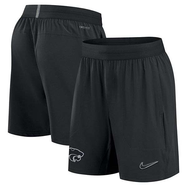 Men's Nike Black Kansas State Wildcats 2024/25 Sideline Performance Woven Shorts Nike