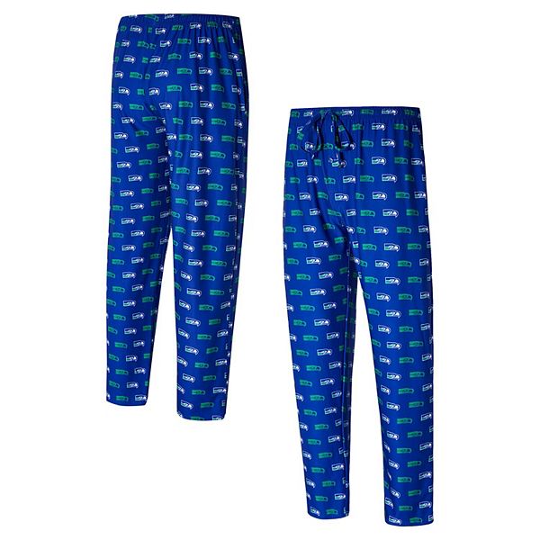 Men's Concepts Sport Royal Seattle Seahawks Record Throwback All Over Knit Pants Unbranded