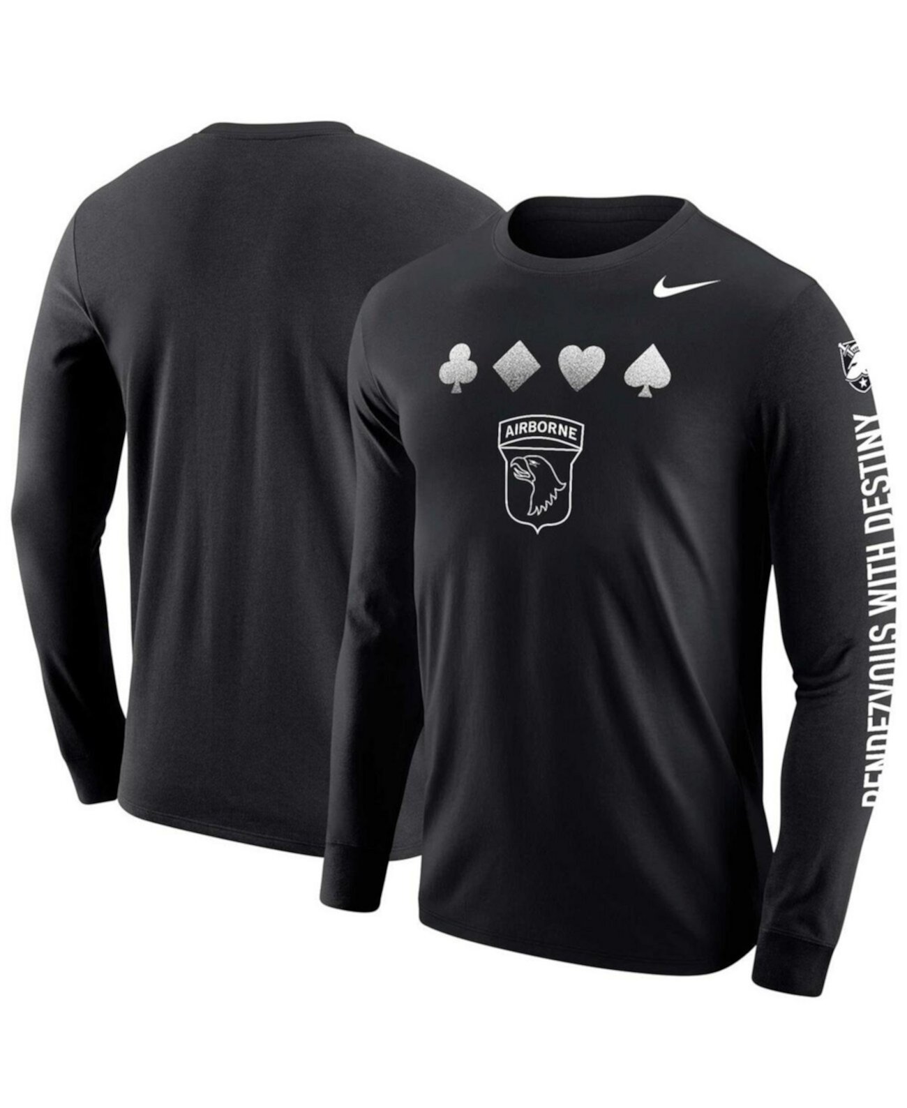 Men's Black Army Black Knights 2024 Rivalry Collection Suits Long Sleeve T-Shirt Nike