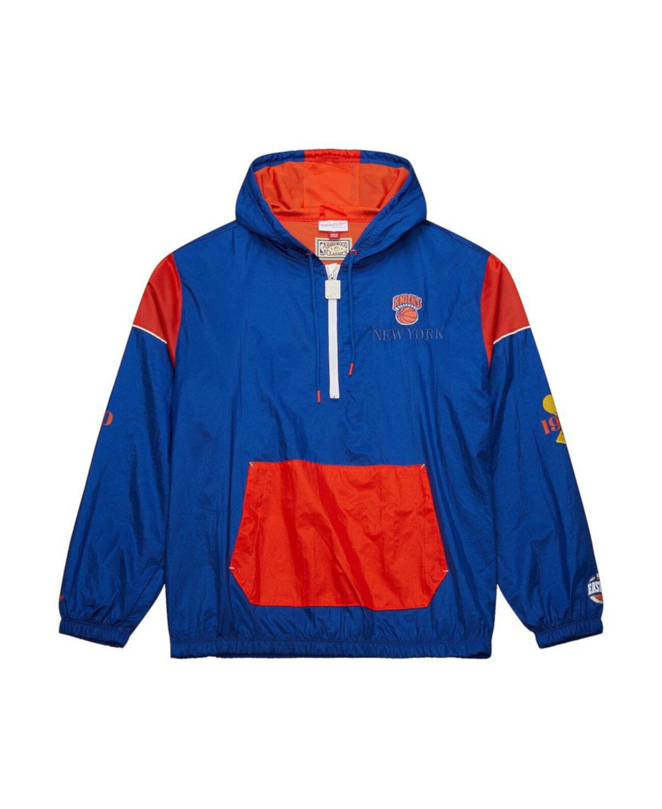 Men's and Women's Blue New York Knicks Hardwood Classics Team OG 3.0 Anorak Half-Zip Windbreaker Jacket Mitchell & Ness