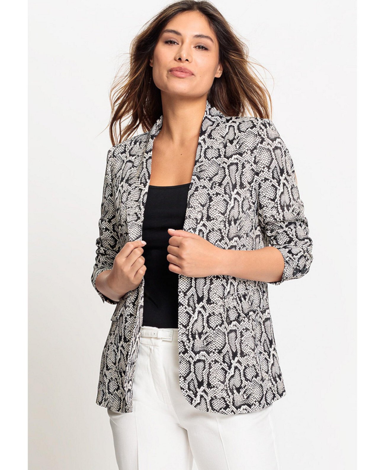 Women's Satin Effect Snake Blazer Olsen